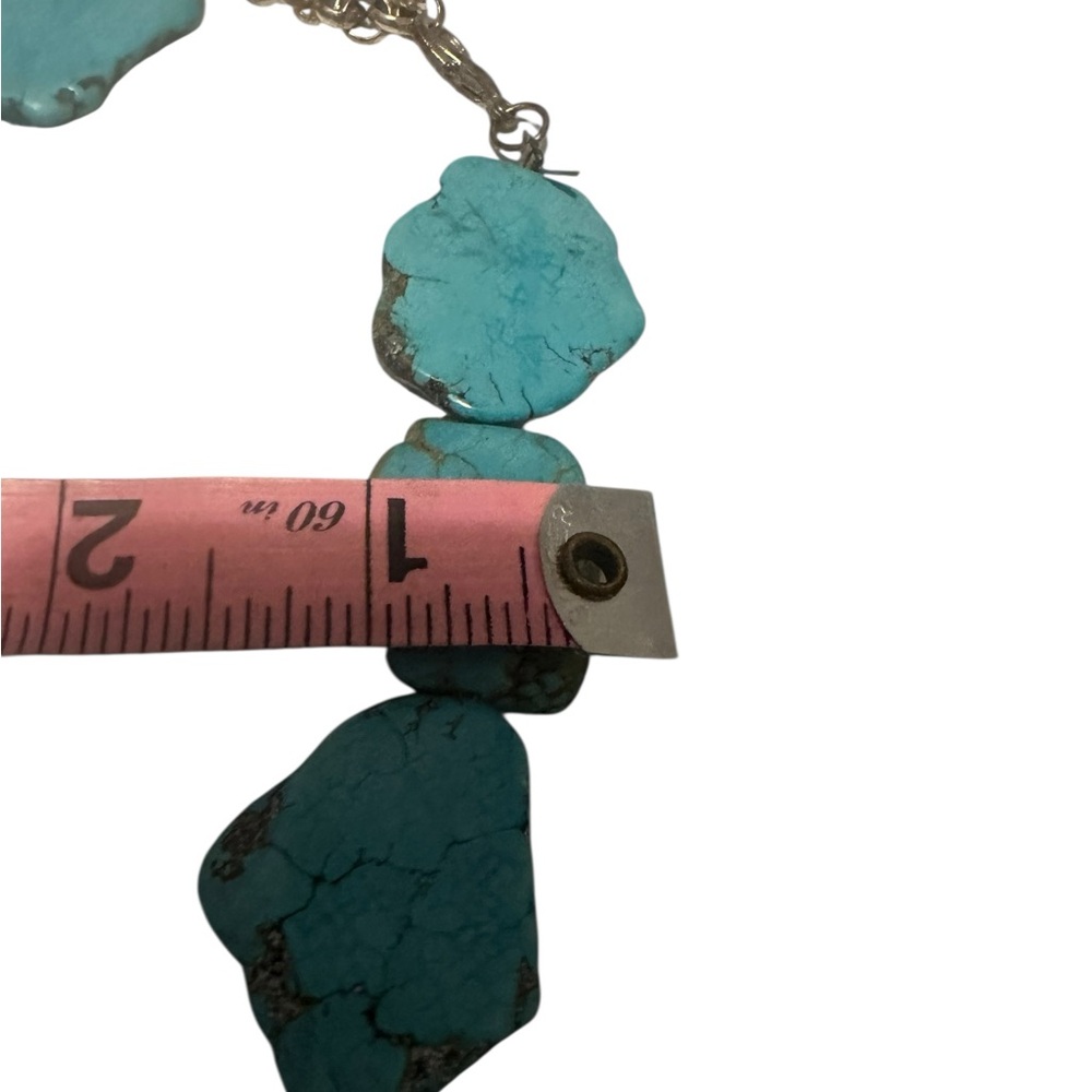 Vintage Turquoise Boulder Stone Statement Necklace - Picture 5 of 7